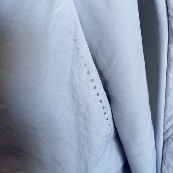 Lululemon Jacket Sz 8 Full Zip Puffer Detachable Hood Zip Pastel Blue W4BT6S - Picture 5 of 10